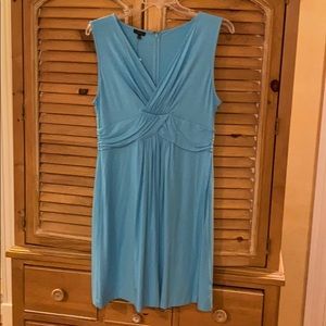 WMNs NWT Talbots dress XL Aqua blue stretchy ruche